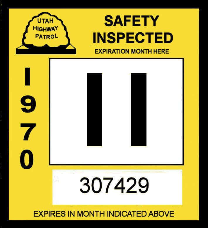 (image for) 1970 Utah Inspection sticker